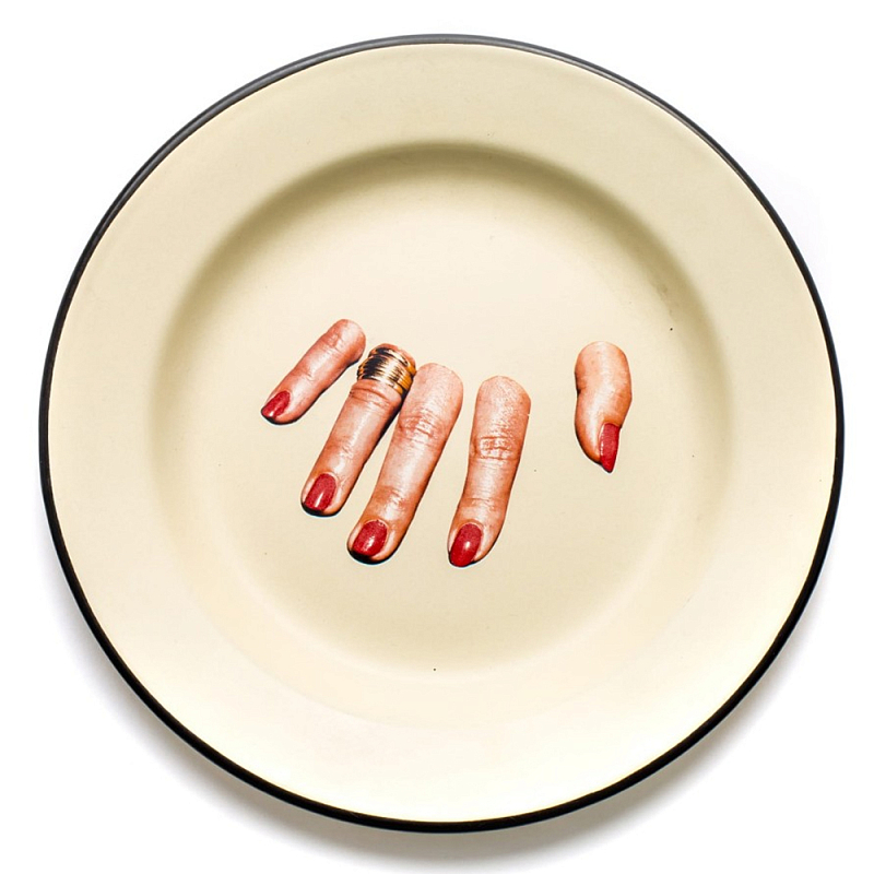 Тарелка Seletti Fingers Бежевый Мульти Тарелка Seletti Fingers Бежевый Мульти в Липецке | Loft Concept