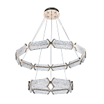 Люстра с 2-мя кольцами с текстурным природным рисунком IceFlame варинант исполнения - 9 | Loft Concept в Липецке