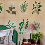 Обои ручная роспись Botanical Studies Linnaeus colourway варинант исполнения - 5 | Loft Concept в Липецке
