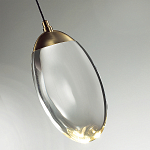 Подвесной светильник с плафоном в форме капли Crystal Transparent Drop варинант исполнения - 2 | Loft Concept в Липецке