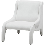 Дизайнерское кресло белое в мягкой велюровой обивке Granger Armchair White варинант исполнения - 1 | Loft Concept в Липецке
