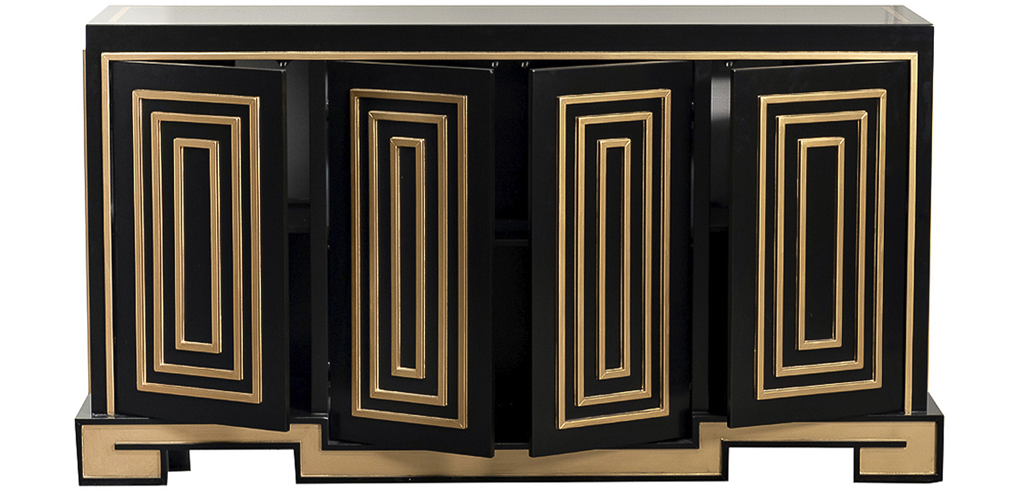 Комод в стиле арт-деко Meandro Chest of drawers Черный Комод в стиле арт-деко Meandro Chest of drawers Черный - Loft-Concept в Липецке