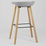 Барный стул на ножках из натурального дерева Boras Grey варинант исполнения - 5 | Loft Concept в Липецке