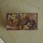 Шкатулка из эпоксидной смолы с цветами розовая Epoxy Resin Rectangular Box Pink варинант исполнения - 3 | Loft Concept в Липецке