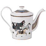 Чайный сервиз из фарфора с изображением лошадей на 6 персон 15 предметов Porcelain Horse Set  варинант исполнения - 2 | Loft Concept в Липецке
