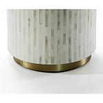 Круглый приставной столик с инкрустацией RADIAL BONE INLAY SIDE TABLE варинант исполнения - 2 | Loft Concept в Липецке