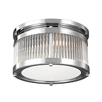 Потолочный светильник с цилиндрическим плафоном из рифленого прозрачного стекла Feiss варинант исполнения - 1 | Loft Concept в Липецке