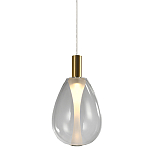 Подвесной светильник со стеклянным плафоном в форме капли NAOMI drop transparent glass варинант исполнения - 1 | Loft Concept в Липецке