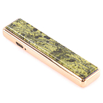 Зажигалка электронная с накладкой из натурального камня Змеевик и с USB проводом для зарядки Stone Lighters варинант исполнения - 1 | Loft Concept в Липецке