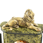 Настольный письменный набор из змеевика и бронзы с декором в виде льва Successful Leader варинант исполнения - 3 | Loft Concept в Липецке