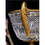 Чаша из прозрачного стекла с ручками и ободком из бронзы Eden Garden варинант исполнения - 3 | Loft Concept в Липецке