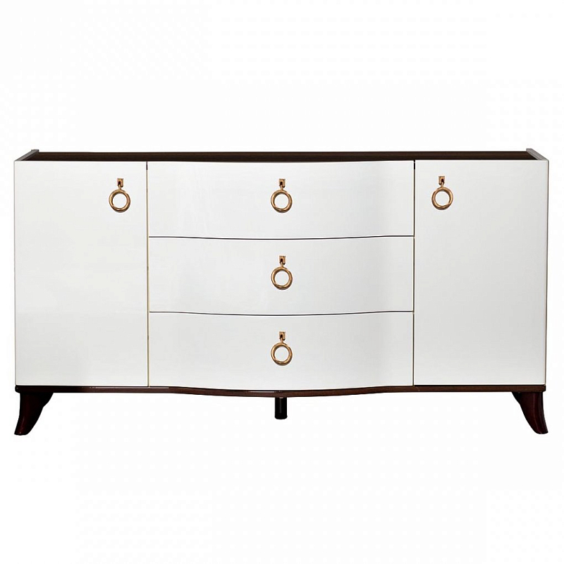 Комод White Classic Белый Золотой Белый Коричневый Комод White Classic Белый Золотой Белый Коричневый в Липецке | Loft Concept