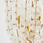 Подвесной светильник декорированный цветами из стекла Lightness of Flowers варинант исполнения - 2 | Loft Concept в Липецке