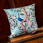 Подушка декоративная с изображением птицы в саду Chinoiserie Bird in the Garden Cushion варинант исполнения - 2 | Loft Concept в Липецке