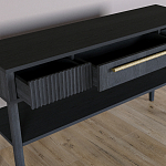 Дизайнерская Консоль с полкой и ящиком Primo Черный дуб варинант исполнения - 6 | Loft Concept в Липецке