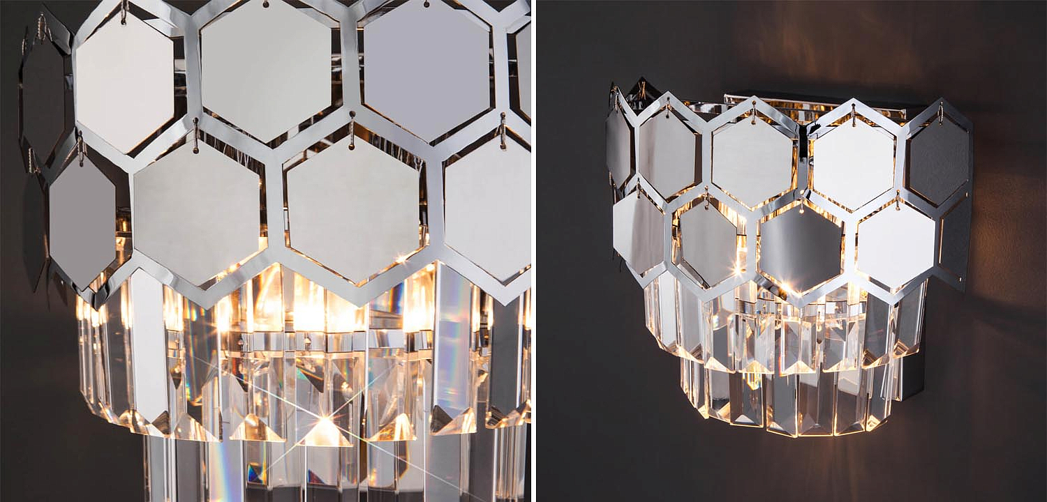 Бра Hanging Hexagon Moira Sconce chrome Бра Hanging Hexagon Moira Sconce chrome - Loft-Concept в Липецке