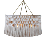 Люстра круглая плетеная с бахромой Wicker Tassel Chandelier варинант исполнения - 1 | Loft Concept в Липецке