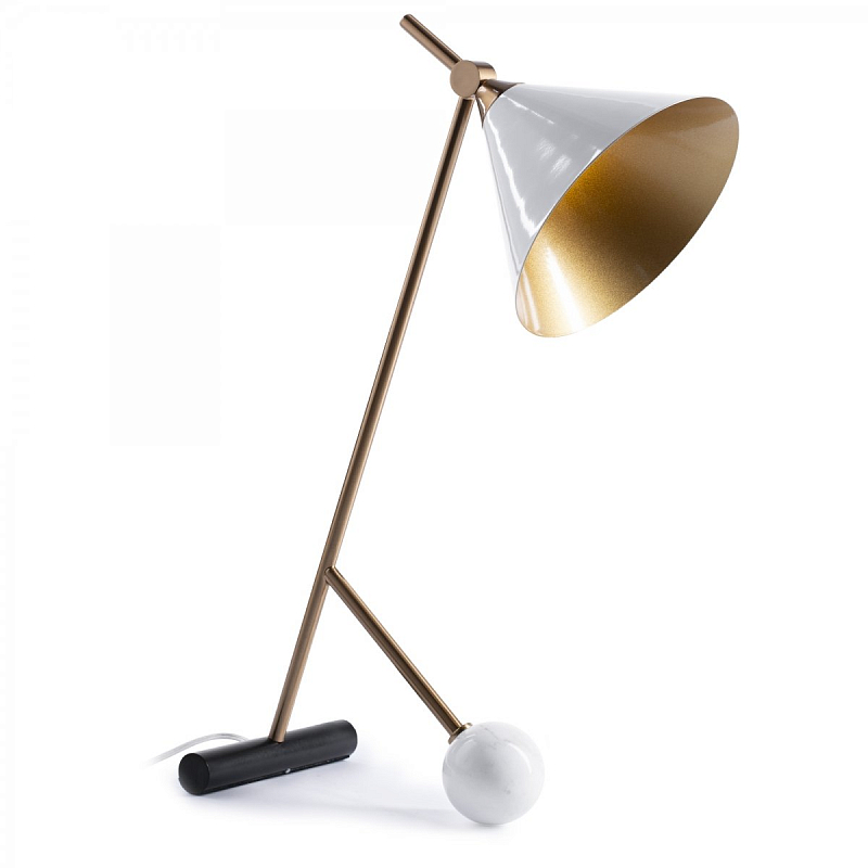 Настольная лампа Kelly Wearstler CLEO TABLE LAMP Белый Золотой Настольная лампа Kelly Wearstler CLEO TABLE LAMP Белый Золотой в Липецке | Loft Concept