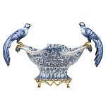 Фарфоровая чаша с птицами Blue and White варинант исполнения - 1 | Loft Concept в Липецке