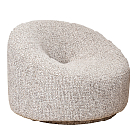 Кресло вращающееся круглой формы из серого шенилла Favorite Vacation Place варинант исполнения - 4 | Loft Concept в Липецке