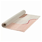 Ковер из хлопка с абстрактным принтом бежевого цвета Elysian Flow Blush варинант исполнения - 2 | Loft Concept в Липецке