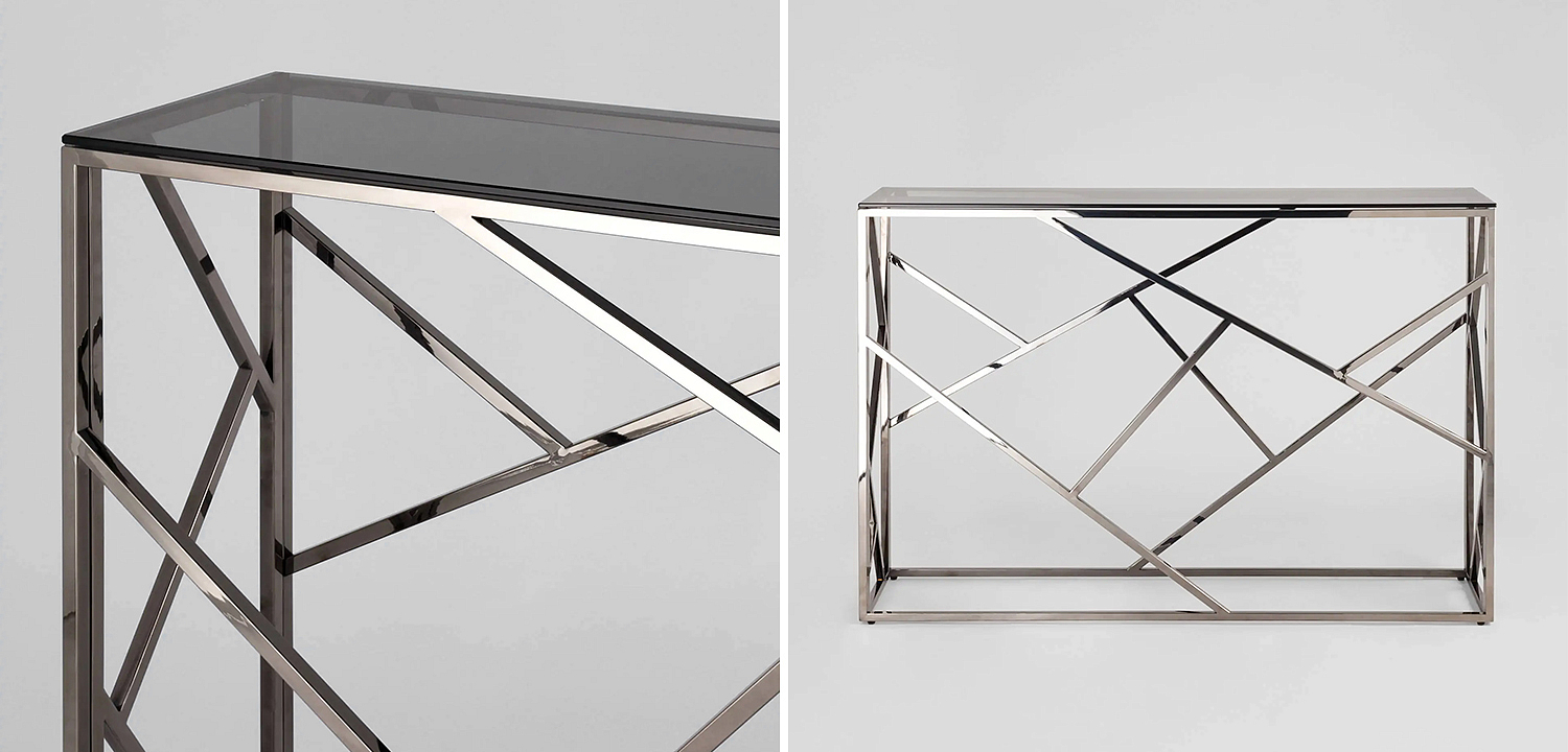Консоль Geometry Serene Phoenix Dark Chrome Консоль Geometry Serene Phoenix Dark Chrome - Loft-Concept в Липецке