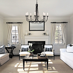 Люстра черного цвета ручной работы с канделябрами и переплетенной проволочной драпировкой Elstead Lighting варинант исполнения - 6 | Loft Concept в Липецке