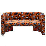 Акцентный Двухместный Диван Leela Оранжевый Орнамент варинант исполнения - 3 | Loft Concept в Липецке