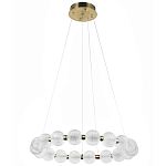 Светодиодная кольцевая люстра с круглыми плафонами Crystal Globule Chandelier варинант исполнения - 2 | Loft Concept в Липецке