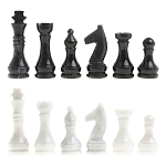 Шахматы классические с белой доской из натурального камня Мрамор Decorative Thematic Chess варинант исполнения - 5 | Loft Concept в Липецке