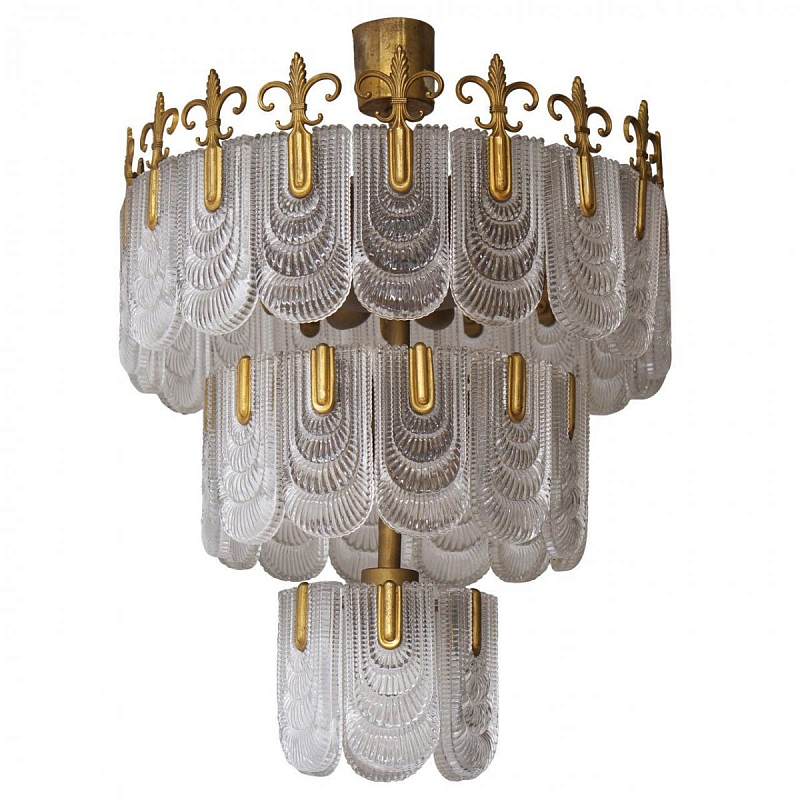 Люстра Large Art Deco Murano Kaiser Leuchten Chandelier Латунь Люстра Large Art Deco Murano Kaiser Leuchten Chandelier Латунь в Липецке | Loft Concept