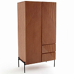 Шкаф с геометрическим рисунком на дверцах Anders Dark Wood варинант исполнения - 2 | Loft Concept в Липецке