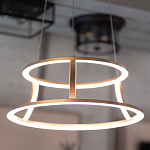 Люстра золотого цвета с 2-мя светодиодными кольцами Eurofase варинант исполнения - 8 | Loft Concept в Липецке