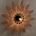 Настенный светильник с плетеным декором Wicker Leaves Wall Lamp варинант исполнения - 2 | Loft Concept в Липецке