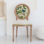 Стул бежевый из натурального бука с изображением птиц и цветов Blooming White Magnolias варинант исполнения - 3 | Loft Concept в Липецке