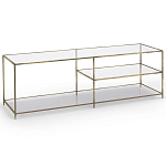 ТВ-тумба из стекла и металла Tingey Metal Glass TV Stand варинант исполнения - 2 | Loft Concept в Липецке