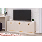 ТВ-тумба с 3-мя фактурными дверцами Satin Furniture варинант исполнения - 3 | Loft Concept в Липецке