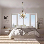 Люстра в виде клетки с цветами Flower Cell варинант исполнения - 4 | Loft Concept в Липецке