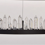 Люстра с двумя кольцами черного цвета с хрустальными элементами QUARTZ CRYSTAL варинант исполнения - 6 | Loft Concept в Липецке