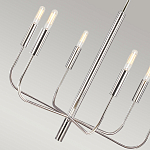 Люстра с 6-ю лампами на тонких изогнутых рожках в современном стиле Feiss варинант исполнения - 11 | Loft Concept в Липецке