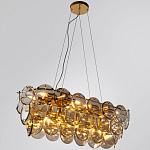 Люстра с круглыми стеклянными подвесками Cardiel Amber Glass Chandelier варинант исполнения - 2 | Loft Concept в Липецке