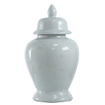 Ваза белая с крышкой однотонная Chinoiserie Ceramics варинант исполнения - 1 | Loft Concept в Липецке