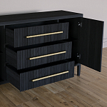 Буфет Primo с тремя ящиками и двумя фасадами Черный дуб варинант исполнения - 4 | Loft Concept в Липецке