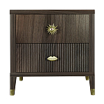 Тумба прикроватная с двумя ящиками Elsa Dreams Walnut варинант исполнения - 5 | Loft Concept в Липецке