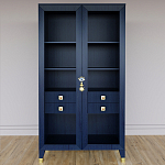 Дизайнерский шкаф витрина Elsa Dreams Blue с 4-мя ящиками варинант исполнения - 1 | Loft Concept в Липецке