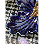 Менажница темно-синяя фарфоровая с бронзовой фигуркой ангела Eden Garden варинант исполнения - 4 | Loft Concept в Липецке