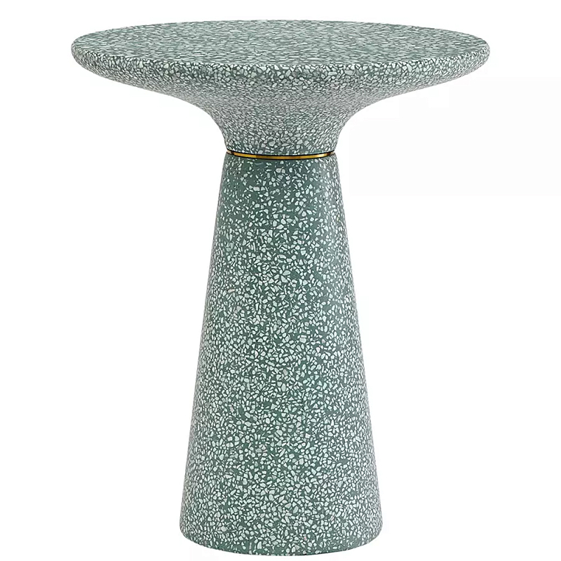 Кофейный столик круглый Stone Base Зеленый Черный Кофейный столик круглый Stone Base Зеленый Черный в Липецке | Loft Concept