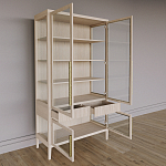 Витрина Primo со стеклянными фасадами и буфетом шпон Светлый дуб варинант исполнения - 4 | Loft Concept в Липецке