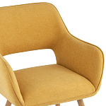 Стул в рогожке желтого цвета NEASAN STOOL варинант исполнения - 7 | Loft Concept в Липецке