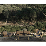 Дизайнерский круглый кофейный стол из металла с мраморным декором PANNA COTTA Coffee Table варинант исполнения - 3 | Loft Concept в Липецке